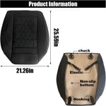 Leather Car Seat Cover, Auto Front Bottom Seat Cover Luxury Car Seat Protector Anti-Slip Waterproof Cushion Cover with Storage Pocket, for Most Cars, Trucks, SUVs (Black)