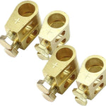 Pure Copper Battery Connection Clip, Car Battery Terminal Connectors Kit, Negative and Positive Car Battery Cable Terminal Clamps Connectors for Car Van Carts (4)