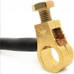 Pure Copper Battery Connection Clip, Car Battery Terminal Connectors Kit, Negative and Positive Car Battery Cable Terminal Clamps Connectors for Car Van Carts (4)