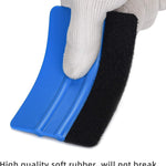 Durable Black Felt Edge Vinyl Squeegee Tool 4-Inch, Car Vinyl Film Wrapping Decal Window Tint Work, Professional Scratch Free Squeegee (Pack of 3)