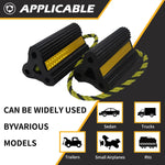 Wheel Chocks for RV Trailer Camper Truck Car, [2pair/4pack with Rope] Versatile Rubber Chocks Block Stopper for Tire with Reflective Strips, Utility Boat Travel Trailer Camper RV Accessories Must