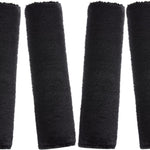 4 Pack Faux Sheepskin Car Seat Belt Pads Seatbelt Protector Soft Seat Belt Shoulder Strap Cover Comfort Harness Pad(Black, 9.9 Inch)
