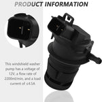 Windshield Washer Pump Replacement OEM#85330-60190,85330-AE010 with Grommet,Windshield Wiper Pump Compatible with Toyota Lexus Mazda Honda,Standard Windshield Washer Fluid Pump(for Toyota)