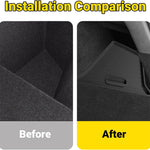 New 2025 2026 Model Y Juniper Rear Trunk Storage Bins with Lids 2PCS Refresh Model Y Rear Trunk Storage Box TPE Waterproof Trunk Organizer for Model Y Juniper Interior Accessories