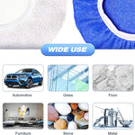 5 to 6 Inch Car Polisher Pad Bonnet, 15Pcs Car Polishing Bonnet Buffing Pads, 10*Microfiber+5*Woollen