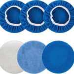 6 Pcs Car Polishing Pad, Buffing Pad for 10 Inch Car Polisher, Microfiber Wax Applicator Pad for Car, Microfiber, Wool, Coral Fleece