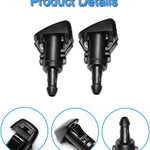 Front Windshield Washer Nozzles Wiper Spray Kit- For: Dodge, Ram, Jeep - Replaces OEM #: 4805742AB, 5116079AA