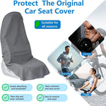 Car Seat Covers Universal Car Protective Front Seat Covers Washable Non-Slip Seat Protectors for Gym Workouts,Waterproof and Sweatproof Towel Seat Covers for Cars,Trucks, Jeeps (Grey)