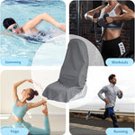 Car Seat Covers Universal Car Protective Front Seat Covers Washable Non-Slip Seat Protectors for Gym Workouts,Waterproof and Sweatproof Towel Seat Covers for Cars,Trucks, Jeeps (Grey)