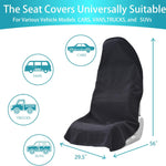 Car Seat Covers Universal Car Protective Front Seat Covers Washable Non-Slip Seat Protectors for Gym Workouts,Waterproof and Sweatproof Towel Seat Covers for Cars,Trucks, Jeeps (Black)