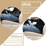 Car Seat Cushion - Memory Foam Car Seat Pad - Sciatica & Lower Back Pain Relief - Car Seat Cushions for Driving - Road Trip Essentials for Drivers(Black)