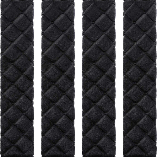 4 Pack Seat Belt Cover Extra Long Seat Belt Pads for Car Soft Comfort Shoulder Strap Covers Harness Pads Helps Protect Your Neck and Shoulder(10.6 Inch,Black)