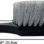 Wheel & Tire Brush for Car Rim, Soft Bristle Car Wash Brush, Cleans Tires & Releases Dirt and Road Grime, Short Handle for Easy Scrubbing Black