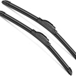 2Pcs Windshield Wipers-22" + 22" Premium All-Seasons Auto Windshield Wiper Blades for My Car (Set of 2)-J-Hook
