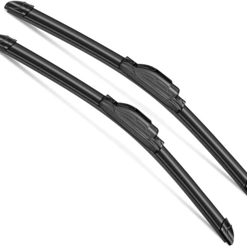 2Pcs Windshield Wipers-22" + 22" Premium All-Seasons Auto Windshield Wiper Blades for My Car (Set of 2)-J-Hook
