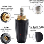 Pressure Washer Tips Turbo Nozzle Pressure Washer 4000 PSI Max Rotating Pressure Washer Nozzle with 1/4'' Quick Connect for Cleaning Brick, Concrete, and Vinyl Surfaces，4.0 GPM 4.0 Orifice