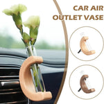 Car Vase Vent Clip, Car Vent Propagation, Mini Car Flower Vase Vent Clip, for air Ornament Auto Charm Interior Wooden O8M3 Vent