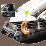 Car Vase Vent Clip, Car Vent Propagation, Mini Car Flower Vase Vent Clip, for air Ornament Auto Charm Interior Wooden O8M3 Vent