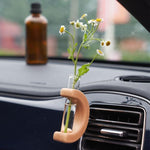 Car Vase Vent Clip, Car Vent Propagation, Mini Car Flower Vase Vent Clip, for air Ornament Auto Charm Interior Wooden O8M3 Vent