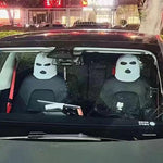 Car Headrest Cover, Funny Face Mask Auto Front Seat Head Rest Protector, Universal Ski Mask Wrap Protection,Spoof Face Car Decoration Interior Accessories for Most Cars,Trucks,SUV Models