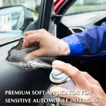 6 PCS Car Interior Cleaning Sponge, Microfiber Scrubbing Pads for Plastic Leather Upholstery, Auto Detailing Scrub Pads, Reusable Multi Surface Sponges