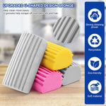 4-Pack Clean Sponge Brush, Cleaning Products,  Damp Magic Duster for Car Window Cleaning, Blinds, Glass, Baseboards, Vents, Railings, Mirrors, Window Track Grooves(Mult)