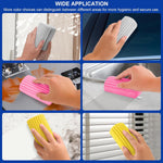 4-Pack Clean Sponge Brush, Cleaning Products,  Damp Magic Duster for Car Window Cleaning, Blinds, Glass, Baseboards, Vents, Railings, Mirrors, Window Track Grooves(Mult)