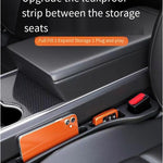 2PCS Nodrop Seat Guard,Car Seat Side Gap Filler, Place Your Phone, Cards, Wallet, Side Gap Fillers for All Cars Place Your Phone, Cards, Wallet (Beige B)