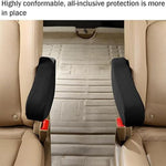 2PC Car Front Seat Armrest Covers,Universal Size Seat Arm Rest Cover,Flat Cloth Fabric Armrest Cover,Car Interior Accessories(1Pair) (Black)
