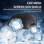 2 PCS Car Front Side Window Sunshade, 25.5" x 14.9" Perfect Arc Fit Mesh Sun Protection Cover,Suitable for Most Family Cars and SUVs (Black)