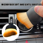 Car Interior Detailing Brush, Ultra Soft Non-Scratch Dust Brush, Car Interior Cleaning Tool for Cleaning Panels, Air Vent, Leather (Yellow)