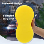 3 Pack Car Wash Sponge, Large Soft Super Absorbent Non-Scratch Sponges, Auto Bike Boat Washing, Household Cleaning, Big High Foam, Scratch-Free Finish, Extra Gentle on All Surface, Random Color