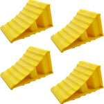 4 Pack Wheel Chocks, Non Slip Base, Tire Chocks，Heavy Duty Safety Wheel Chocks for RV, Trailer - Car Truck Stopper，Helps Keep Your Trailer or RV in Place
