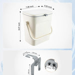 Car Trash Can with Lid and Phone Holder, Universal Bin, Waterproof Hanging Vehicle Garbage Can, Leak Proof Organizers Storage, Accessories Interior for Women Men, White -
