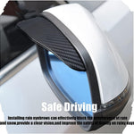 1 pair car side mirror rain cover smoke cap universal carbon fiber rearview mirror side mirror for SUV truck accessories