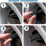 8 valve caps - black dust caps for car tyres - valve caps - durable universal aluminium dust caps for cars - bikes - trucks and motorcycles