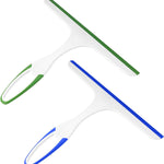 2-Pack Shower Screen Glass Wipers - Suitable for cleaning shower screen glass doors, car windows-windshields-rearview mirrors and tiles - Wiper tool with hooks - Window cleaning Shower Screen Glass Wipers