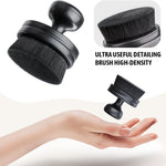 Car Tire Shine Applicator,Vegan Tire Shine Brush with Stand or Auto Detailing Cleaning Service (Black)