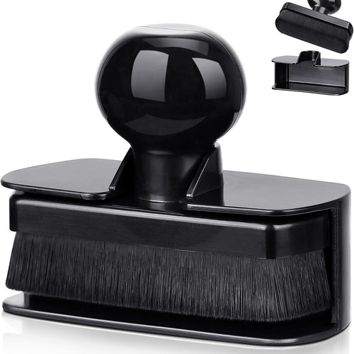 Car Tire Shine Applicator,Large Vegan Tire Shine Brush - Automotive Tire Dressing Applicator Brush with Storage Stand or Tire Detailing & Car Wash Kit, Black, 3.6 Inch Length (Black)