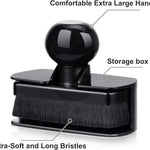 Car Tire Shine Applicator,Large Vegan Tire Shine Brush - Automotive Tire Dressing Applicator Brush with Storage Stand or Tire Detailing & Car Wash Kit, Black, 3.6 Inch Length (Black)