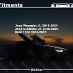 Rexka 80pcs Fender Flare Hardware Kits for Jeep Wrangler JL 2018-2024 Jeep Gladiator 2020-2023 JT Ram 1500 68526185AA 6506007AA 6506293AA 6505411AA Jeep Fender Clips