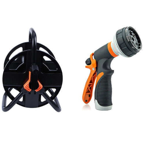 Garden Hose Spray Nozzle with Storage Cart — 8 Watering Patterns