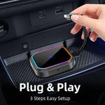 Wireless CarPlay Adapter for Car USB to Type-C Plug and Play Compatible with iPhone