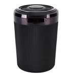LED Car Ashtray with Lid 3W Portable Automobile Ashtray Car Cigarette Ashtray for Home OfficeBlack