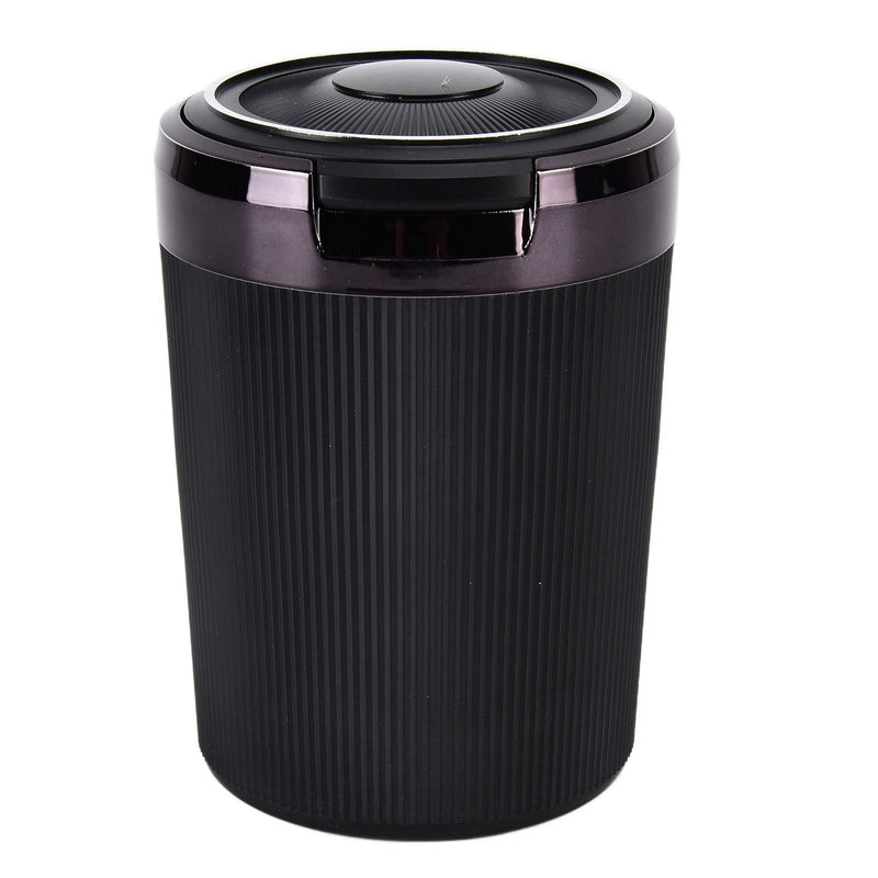 LED Car Ashtray with Lid 3W Portable Automobile Ashtray Car Cigarette Ashtray for Home OfficeBlack