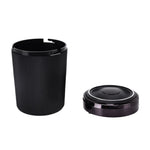 LED Car Ashtray with Lid 3W Portable Automobile Ashtray Car Cigarette Ashtray for Home OfficeBlack