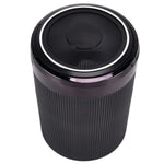 LED Car Ashtray with Lid 3W Portable Automobile Ashtray Car Cigarette Ashtray for Home OfficeBlack