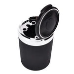 LED Car Ashtray with Lid 3W Portable Automobile Ashtray Car Cigarette Ashtray for Home OfficeSilver