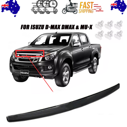 Black ABS Bonnet Hood Trim Line for Isuzu D-Max & MU-X 2012-2016