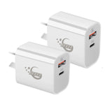 BDI 25W PD Quick Charger AU plug with USB and Type C Port  SDC-25WACB -2pack